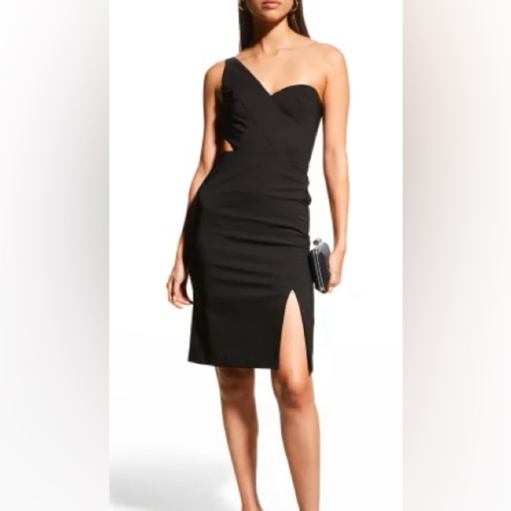 Aidan Mattox One-Shoulder Black Cocktail Dress NWT | Wedding, Formal, Party S:12